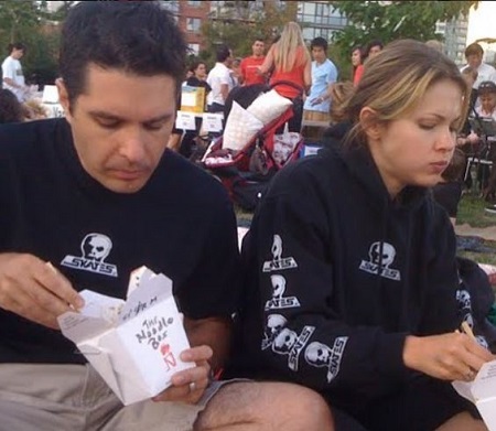 Danny Dorosh and Pascale Hutton enjoying their noodles together. 